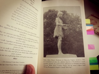 Statue von Pocahontas als Mädchen in Virginia